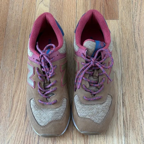 New Balance Women's Brown, Red & Navy Sneakers - Picture 1 of 7